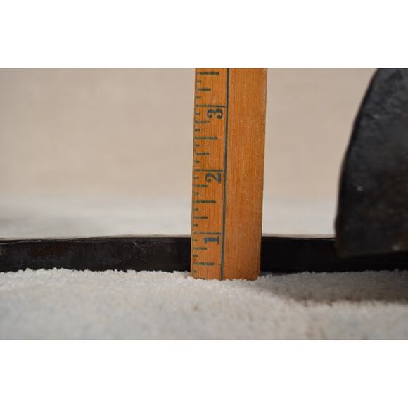 Heavy Rod Iron Door Handle/Towel Rod Handcrafted 22.5" Long 7# Dark Bronze Color - Picture 8 of 14